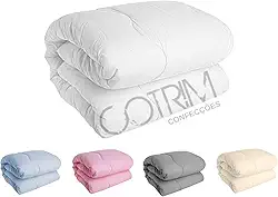 Edredom SOLTEIRO Algodao 200 FIOS Avulso Dupla face (BRANCO, SOLTEIRO (ALGODÃO))