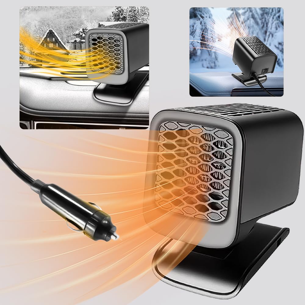12V Auto Heizlüfter 150W - 2-in-1 Heizung & Kühlung Mit 360° Drehfunktion