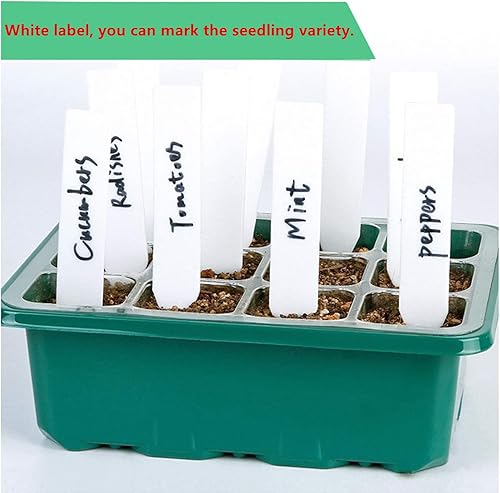 Miniatura 2 de Paquete de 10 bandejas de iniciación de semillas, bandeja de plántulas, kit ajustable de humedad con cúpula y base, bandejas de cultivo de
