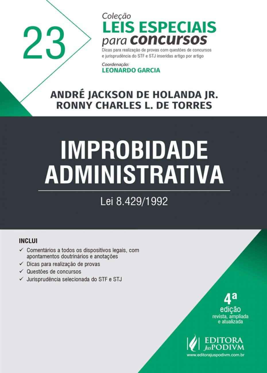 Capa de Improbidade Administrativa: lei 8.429/1992 (Volume 23)