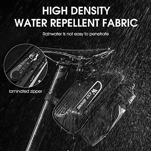 Aomiun 1.5L Bicycle Saddle Bag Large Capacity Cycling Pannier Bag Waterproof Tail Pack Riding Rear Water Bottle Holder Pack for Mountain Road Bike - Image 8