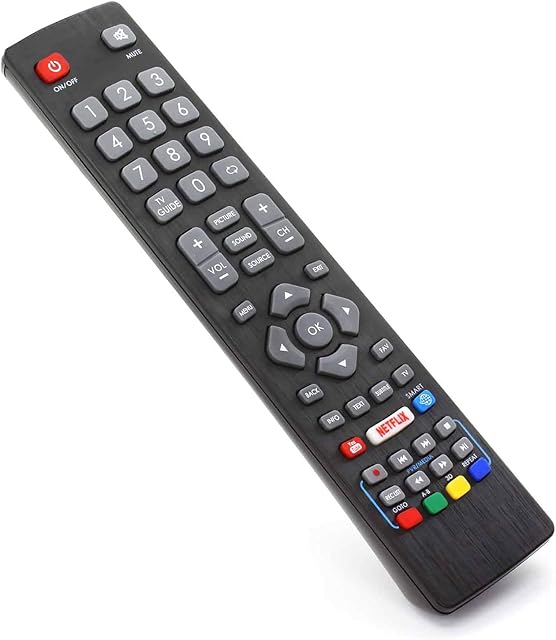 121AV - Replacement Remote Control Compatible with Blaupunkt Smart TV with NETFLIX, YouTube and 3D Buttons