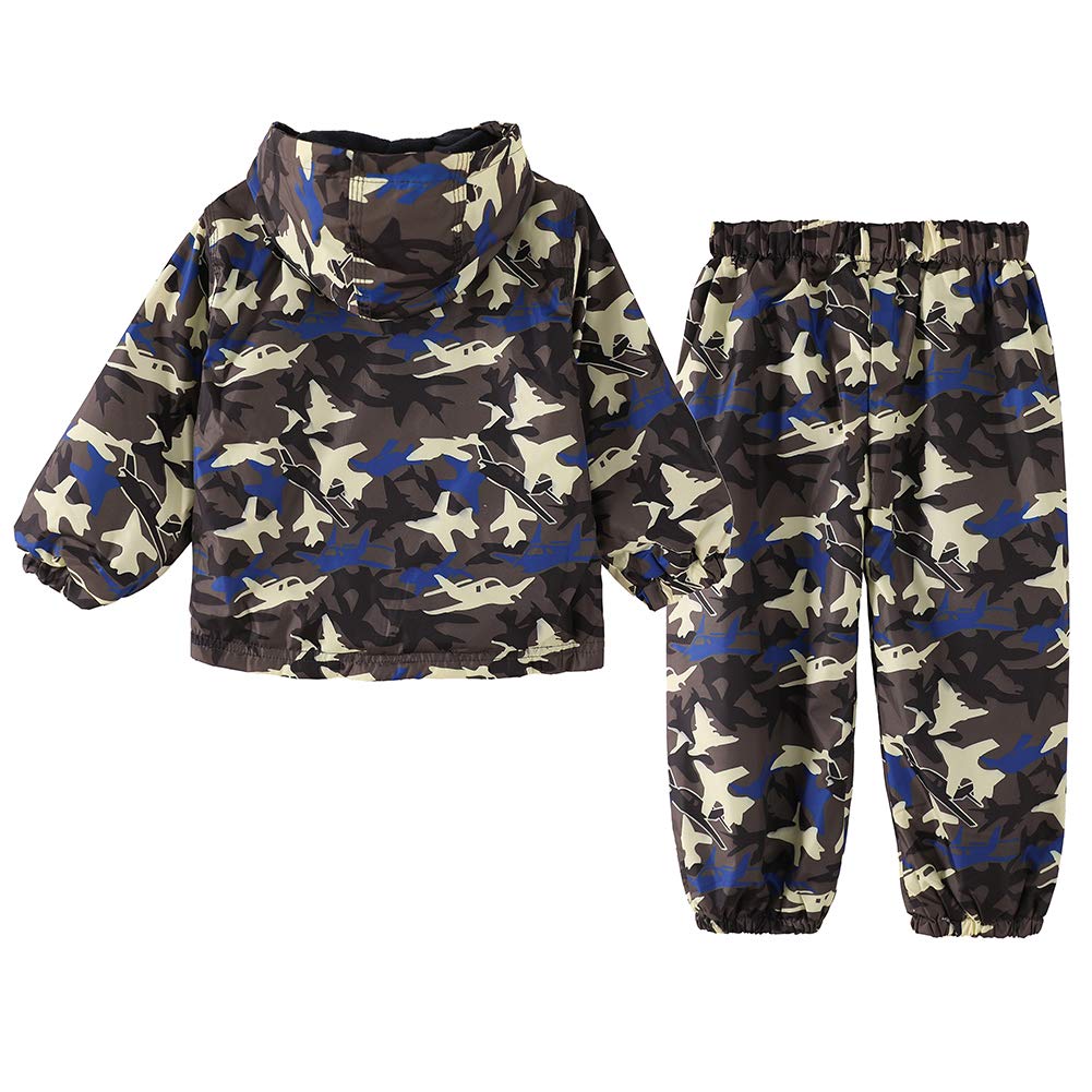 LZH Chubasquero para niñas, impermeable, chaqueta con capucha, abrigo, pantalones, traje, 2 piezas, conjuntos