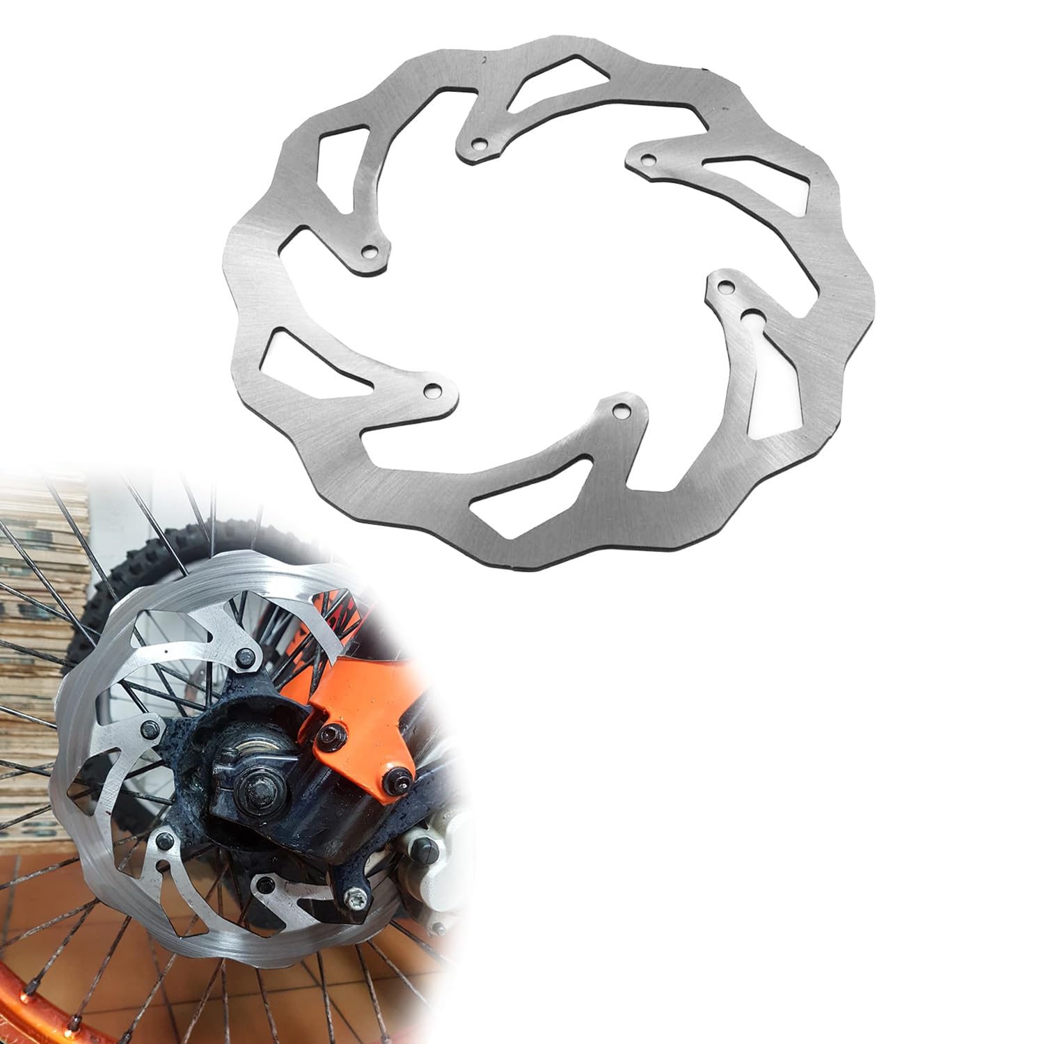 Dischi Freno Posteriori per Moto 220mm Dischi Freno per 125cc 250CC 350cc 450cc 530cc EXC XCW SX XC 1998-2025 125cc-450cc TC TF Te Fe FX 2014-2025 Motocross Enduro