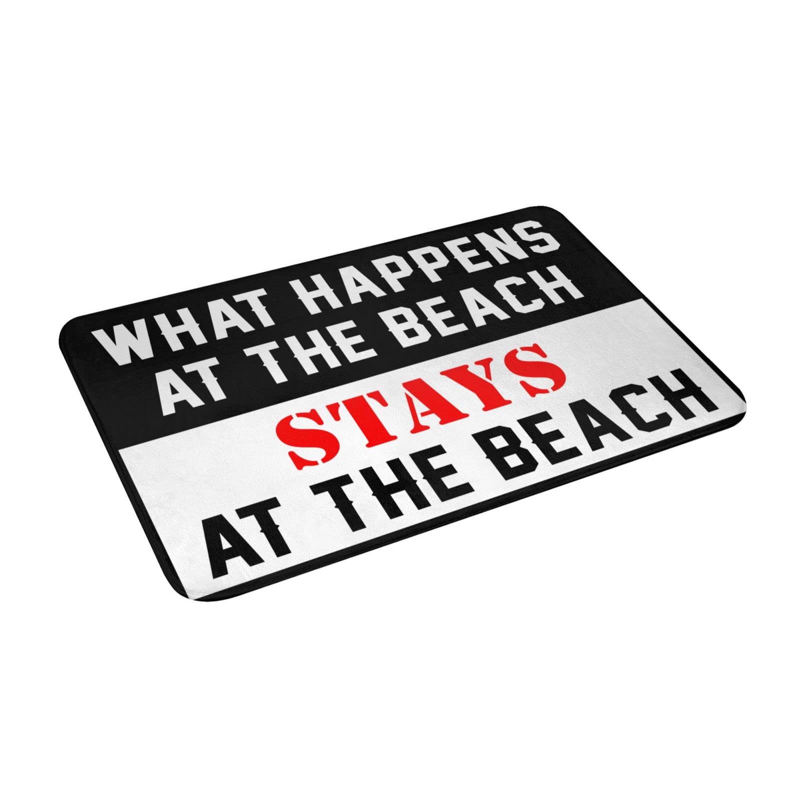 Zerbino per tenda What Happens at The Beach Stays at The Beach Rug Farmhouse Bagno Runner Tappeto (Dimensioni: 65 x 90 cm)