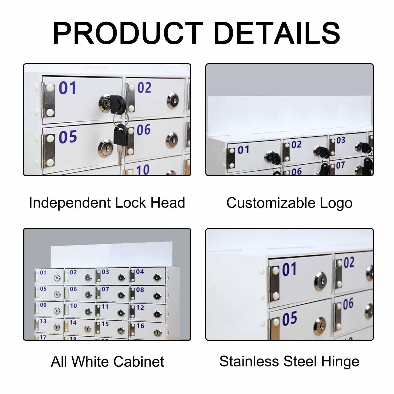 Caja de almacenamiento personalizada para teléfono de acrílico para montar en la pared con les 6 ranuras ideal para uso en el aula elee y seguro.