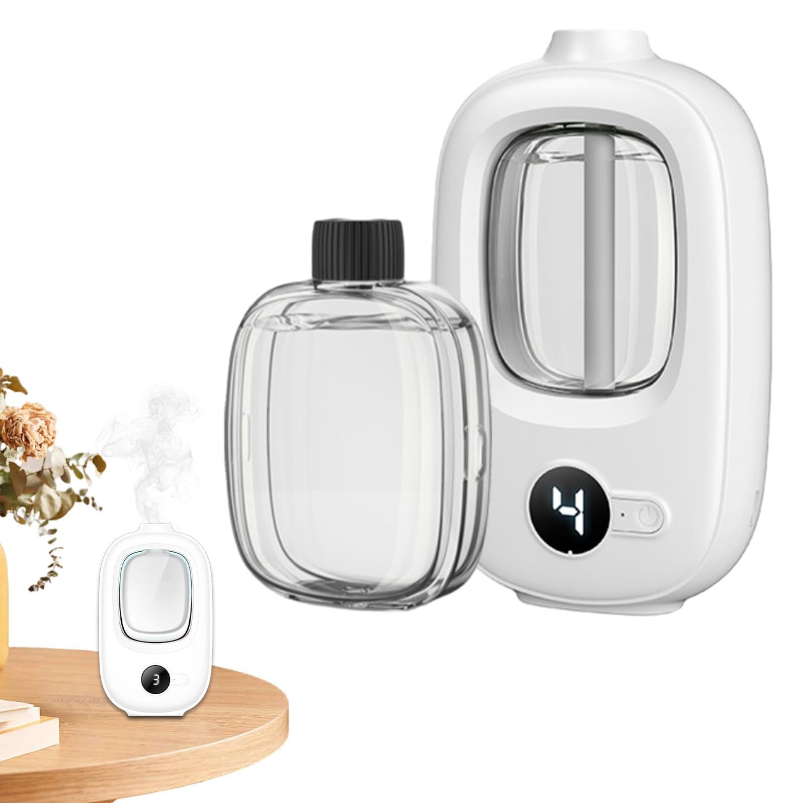 Aromatherapy Diffuser - Fragrance Humidifier and Oil Diffuser - 50ml Diffusers with USB Rechargeable 1500mAh Battery, Fragrance Vaporizer for Bedroom, Living Room, Business Trip