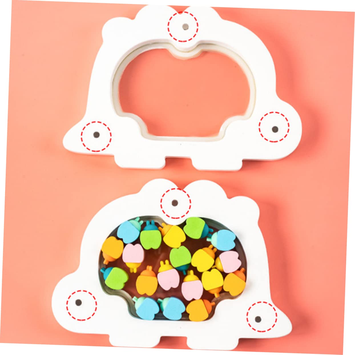 VICASKY 1set Wooden Boys and Girls Tooth Keepsake Organizer Teeth Container Tweezers Creative Dragon Design for Green