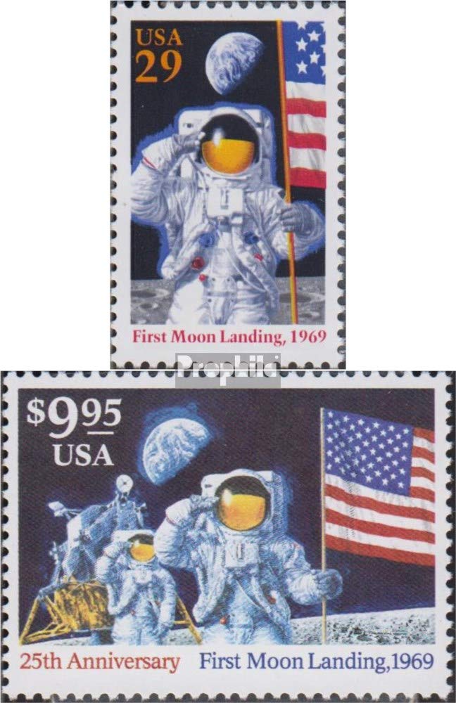 Prophila Collection USA 2477-2478 (kompl.Ausg.) postfrisch ** MNH 1994 Jahrestag Mondlandung (Briefmarken für Sammler) Weltraum