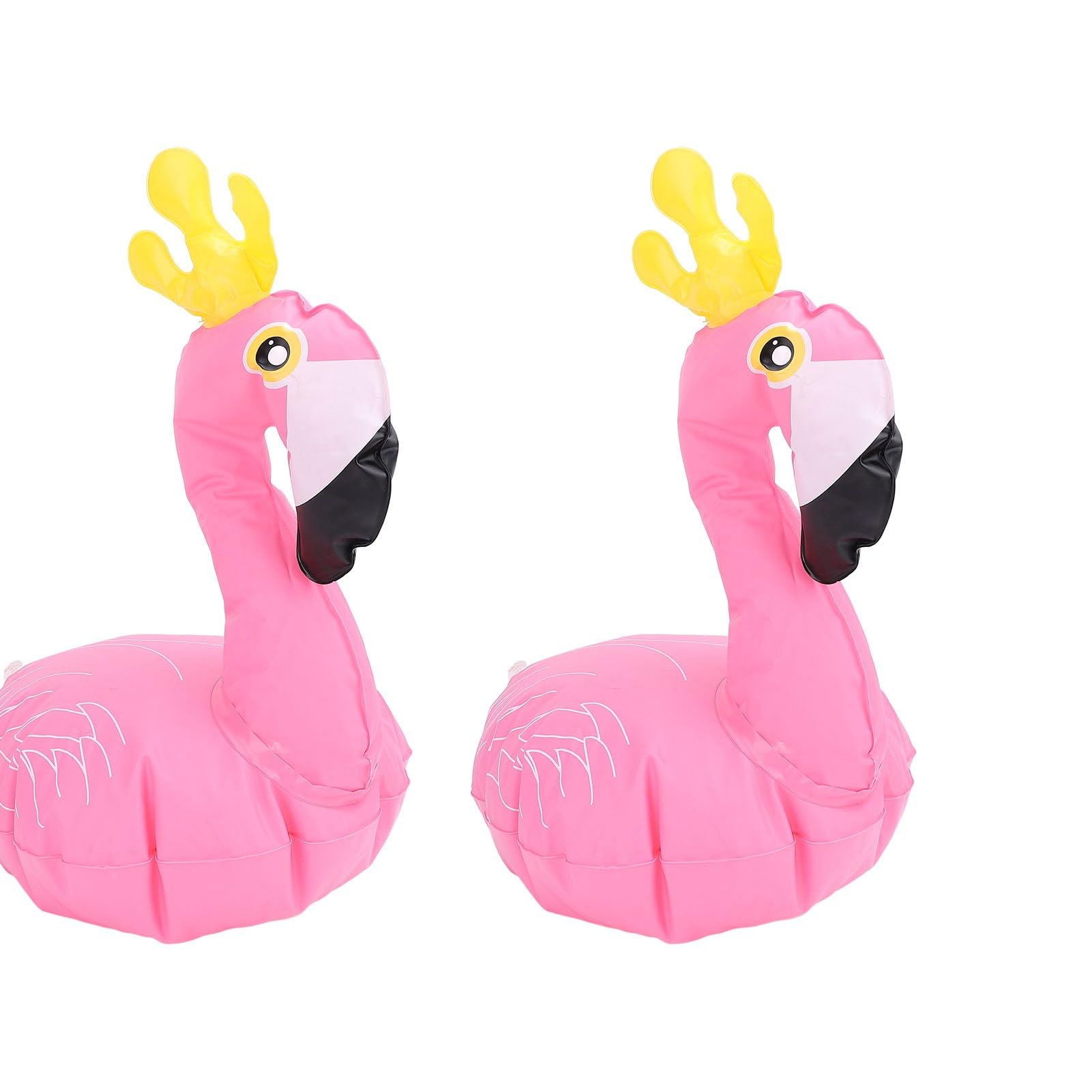 Lumières Solaires Colorées de Piscine de Flamant Rose, Lumières Flottantes de Conception de Couronne pour L'éclairage Nocturne, 2 Pièces