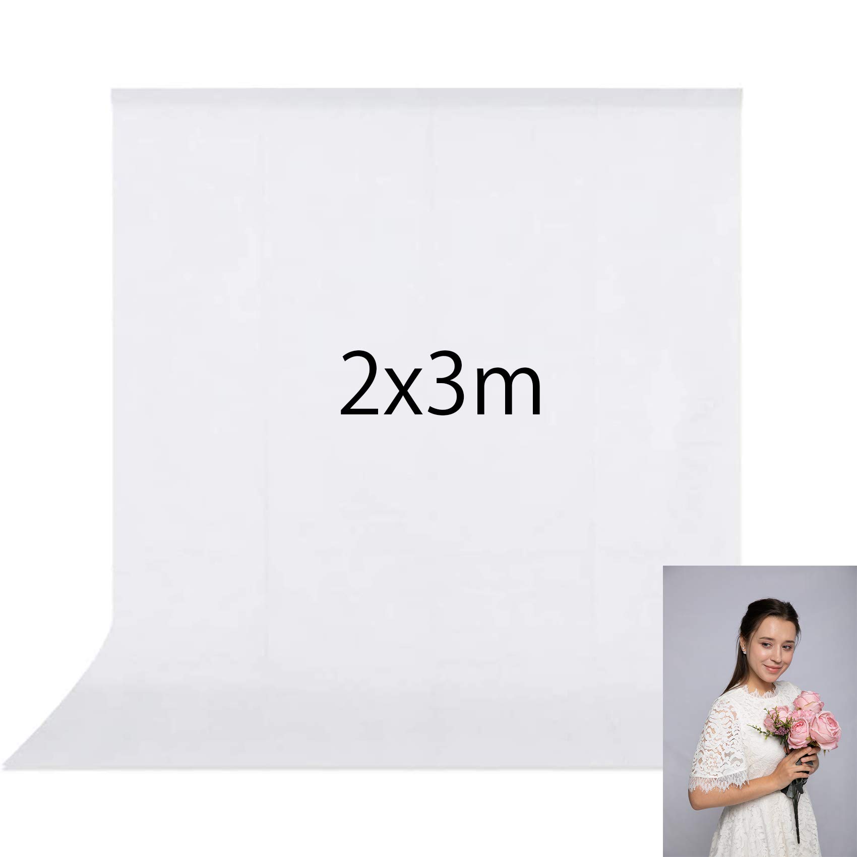 Amazon | Kate 2x3m 白 背景布 白い 背景纸 写真撮影用 背景布 装飾用