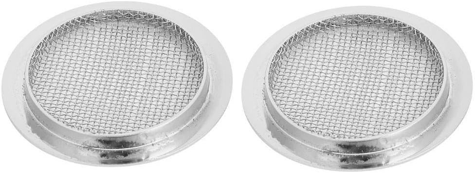 2 PCS Resonator Guitar Screen, Dobro Guitar Resonator Screen Speaker Grille Sound Hole Cover(Silver) Guitar Screened Soundhole Insert Cigar Box Guitar Parts Cigar Box Guitar Parts
