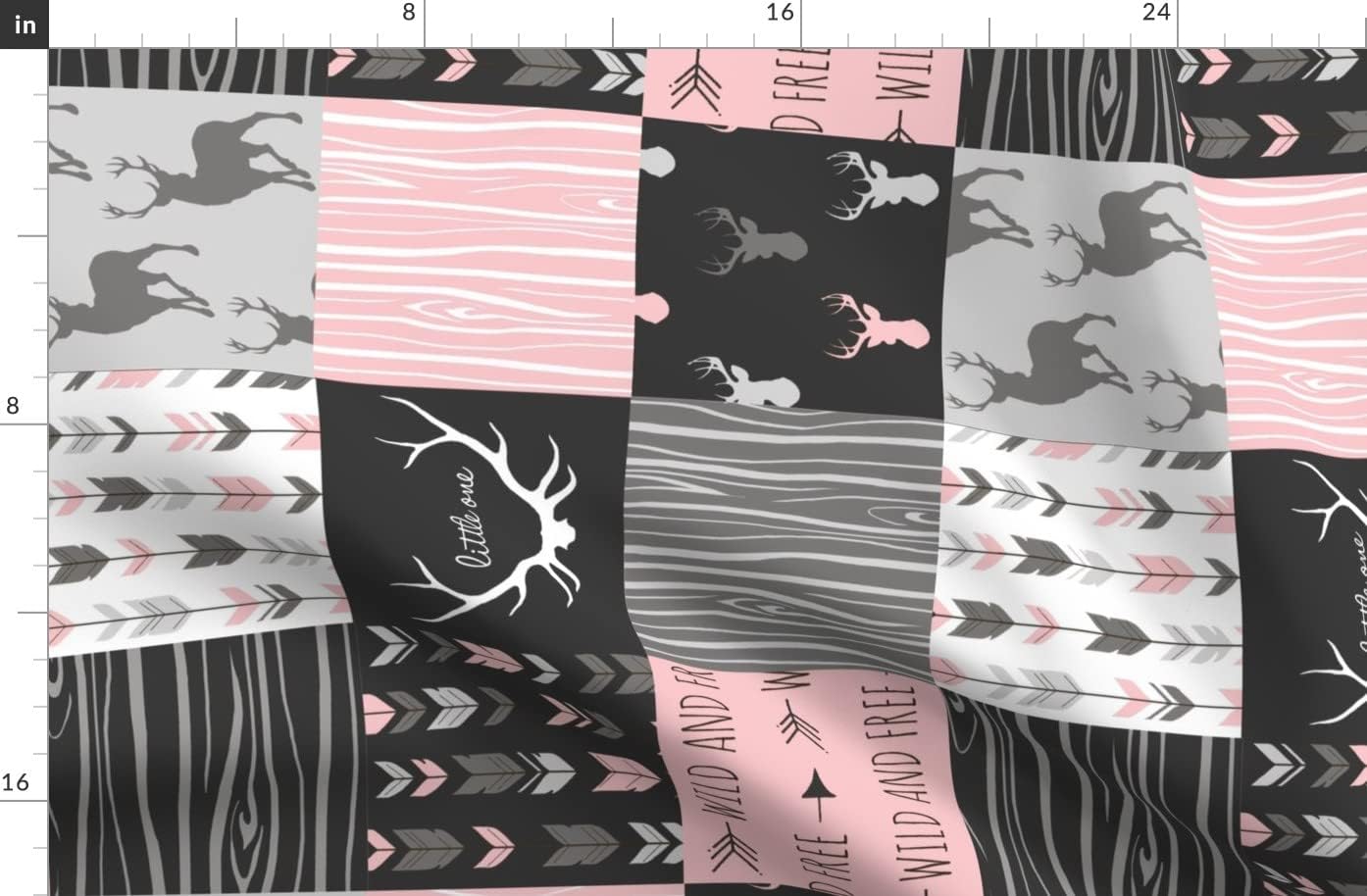 Spoonflower Fabric - Girl Woodland Wholecloth Printed on Organic Cotton Sateen Fabric by The Yard - Sewing Quilting Apparel Home Decor