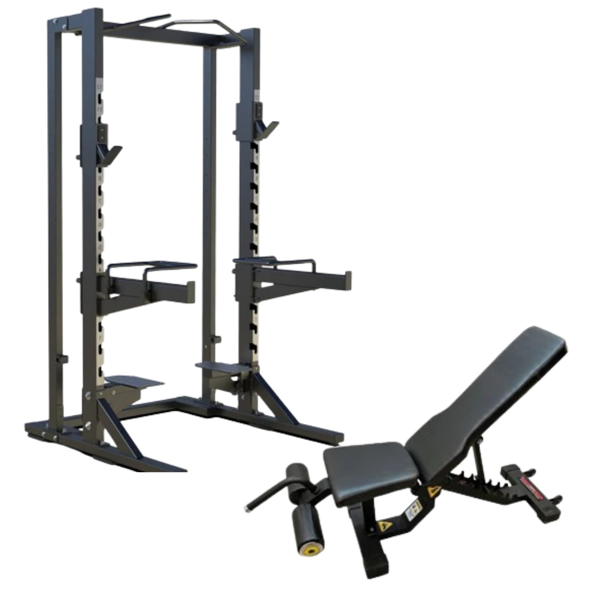 GAMMA FITNESS Commercial Half Power Rack CPR-20 with Adjutable Exercise Gym Bench MB-500 | for Commercial Gym or Home Gym Setup-image-29