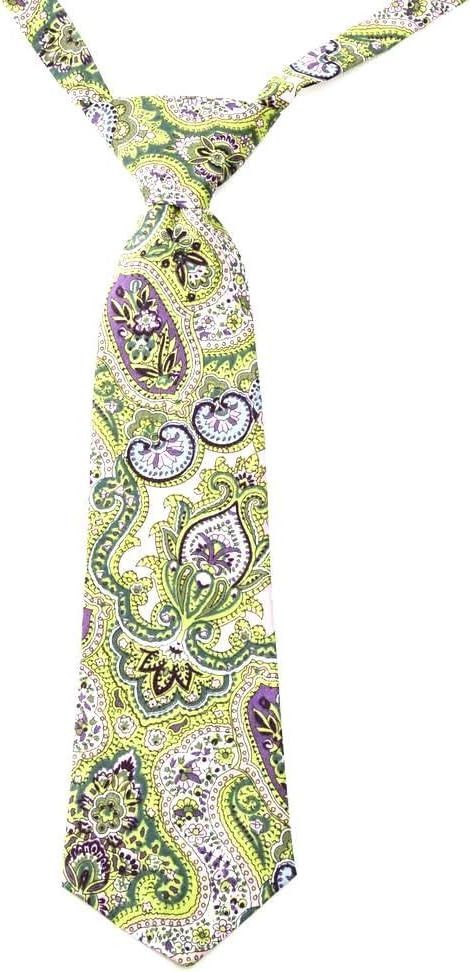 Peppercorn Kids Unisex Baby Exotic Paisley Necktie - Lime Bloom - Medium/Large