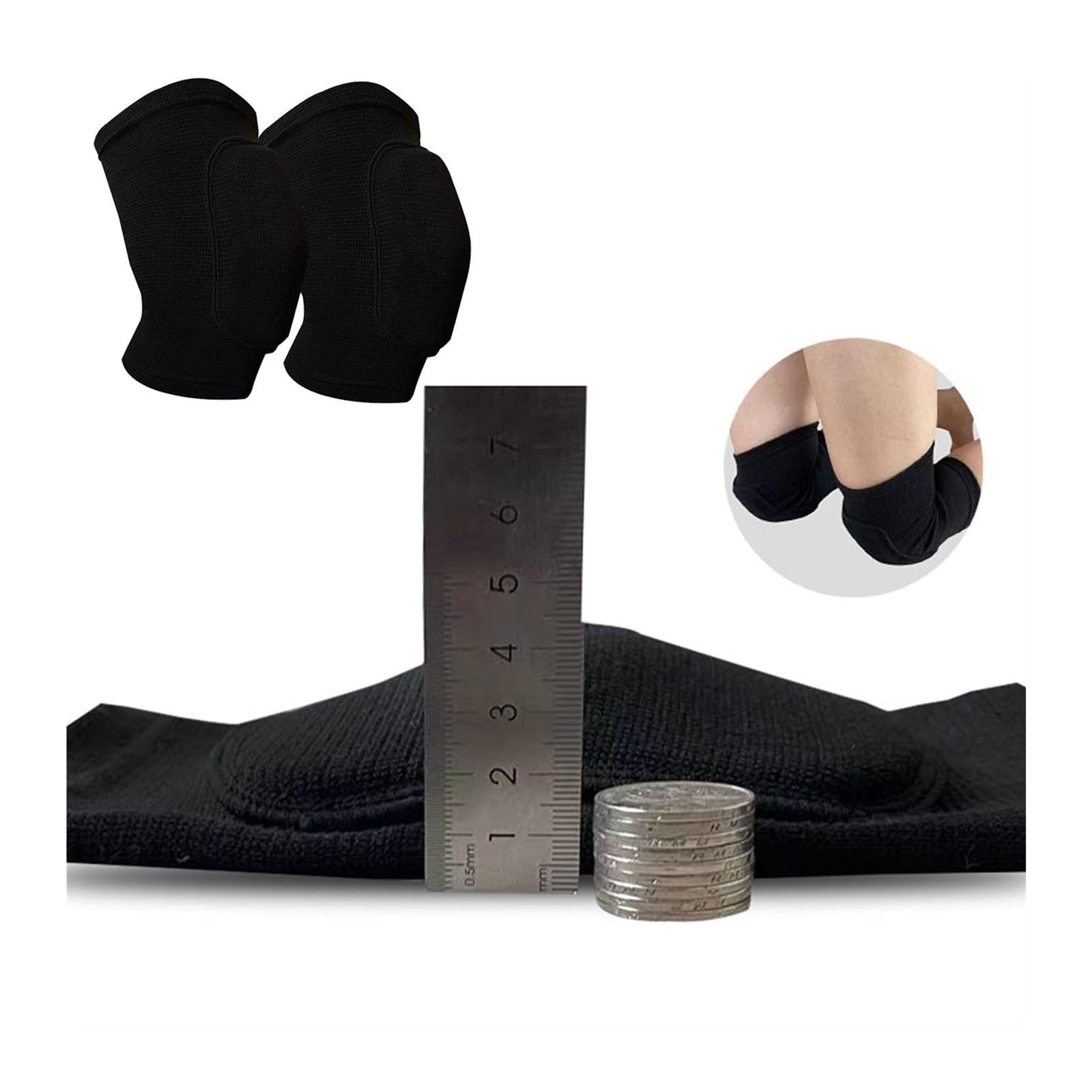 Ginocchiera Ginocchiera Morbida in Cotone Antiscivolo, Protezioni per Le Ginocchia, Ginocchiere da pallavolo, Elastiche e Traspiranti Supporto Ginocchio