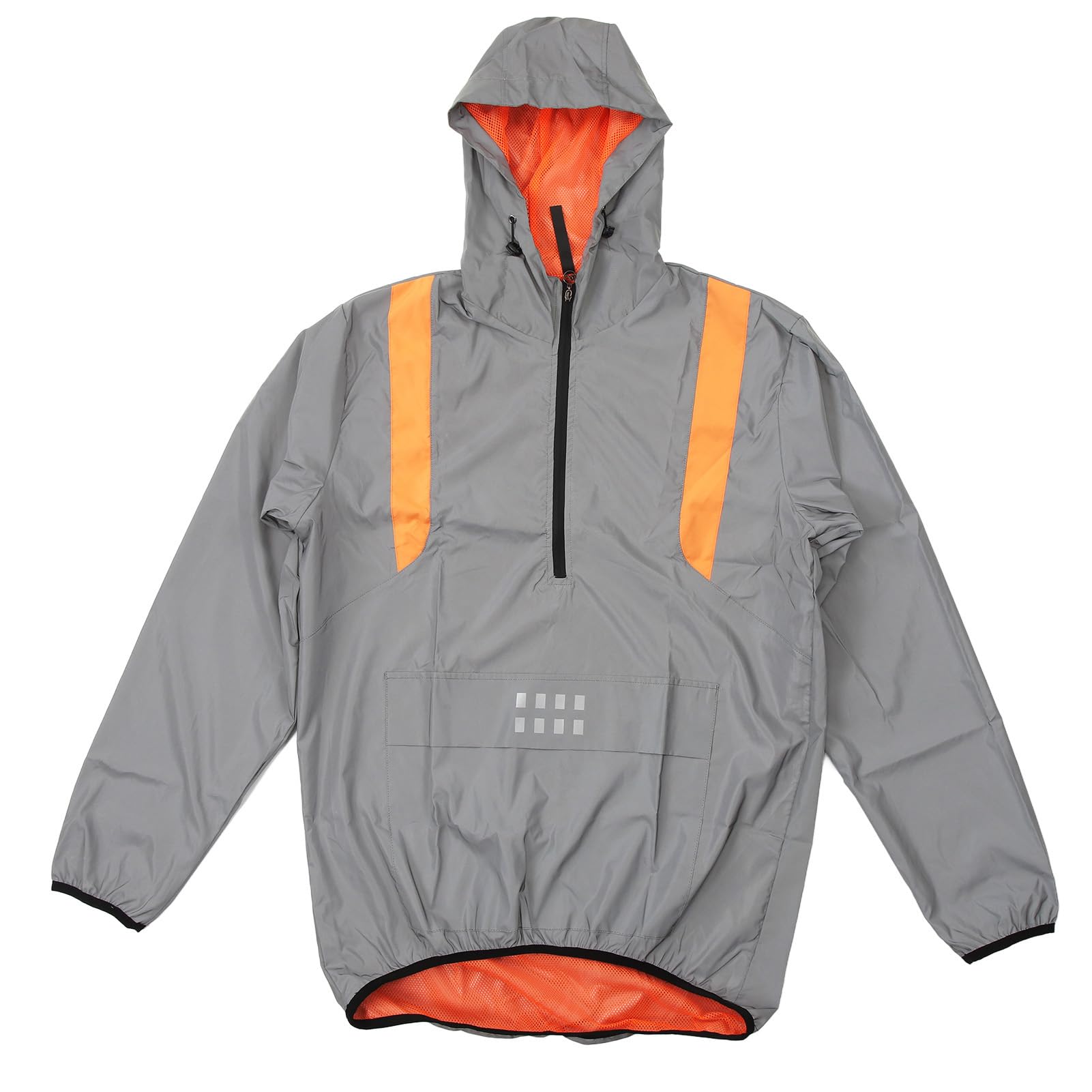 Alomejor Chaqueta de Ciclismo, Chaqueta Cortavientos de Poliéster con Rayas Reflectantes, Bolsillos con Cremallera, para Deportes Al Aire, Ciclismo, Correr, Senderismo (2XL)