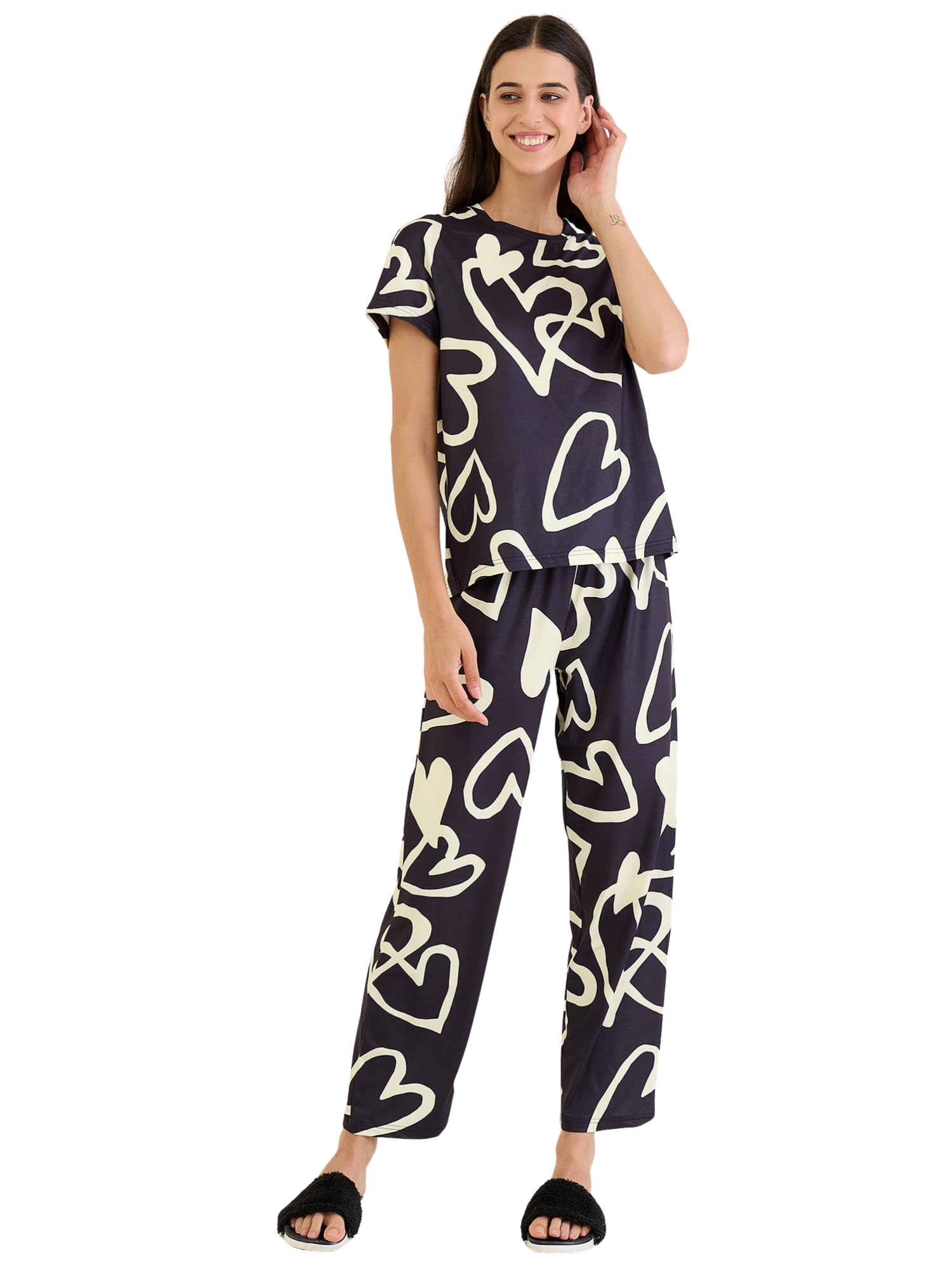 sweet dreams Women's Printed Pyjama Set-picture-36