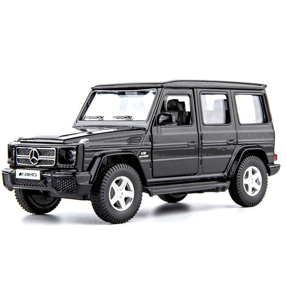 RMZ City 1/36 Scale Mercedes Benz G63 Casting Car Model, Zinc Alloy G Wagon Toy Car for Kids, Pull Back Vehicles Toy for Toddlers Kids Boys Girls Gift (Black)