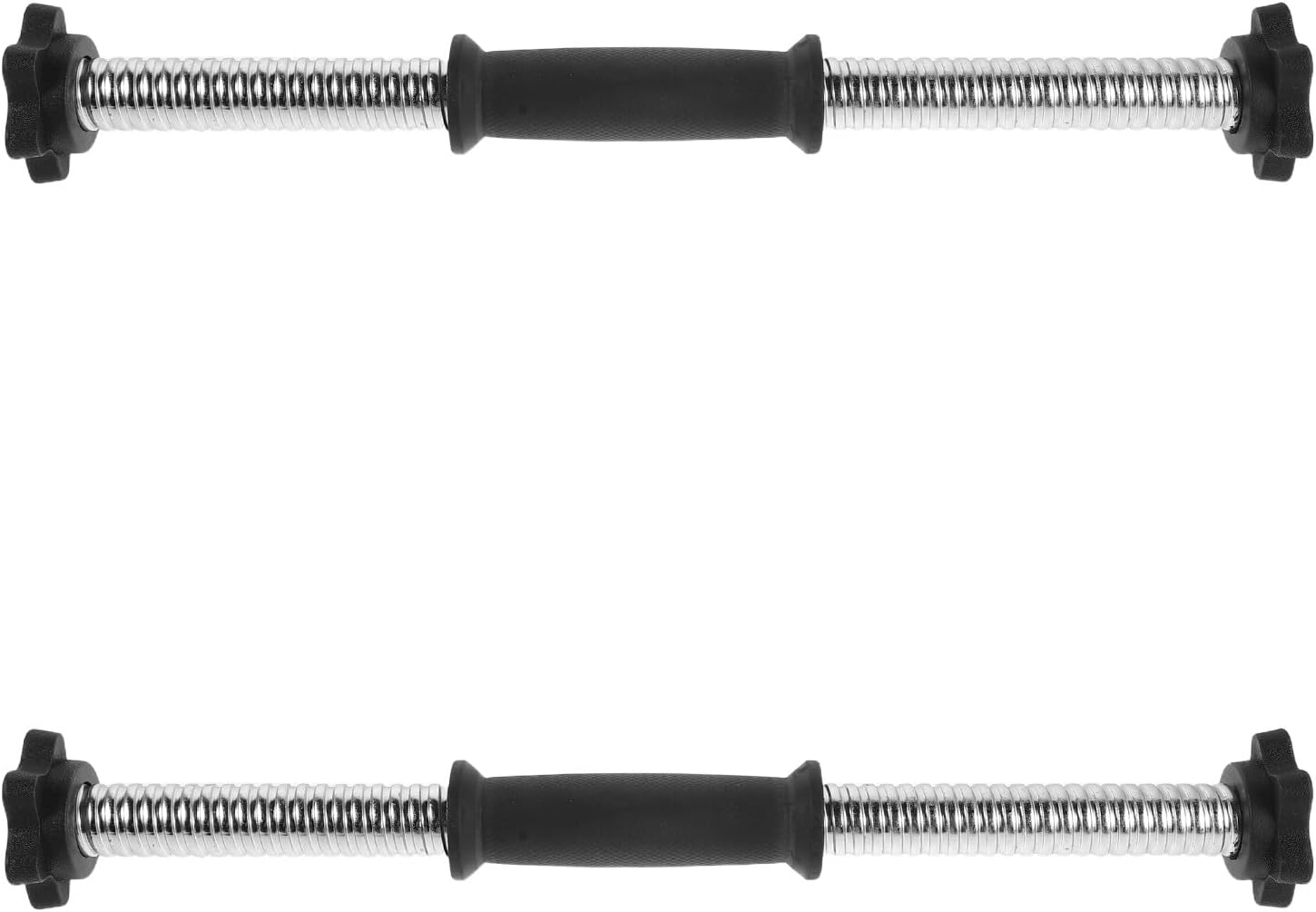2PCS Weight Lifting Dumbbell Bar - Threaded Dumbbell Handles with Locking Collars for 1'' Weight Plates - Adjustable Anti-Slip Grips Rods for Home Workouts Bench Workouts