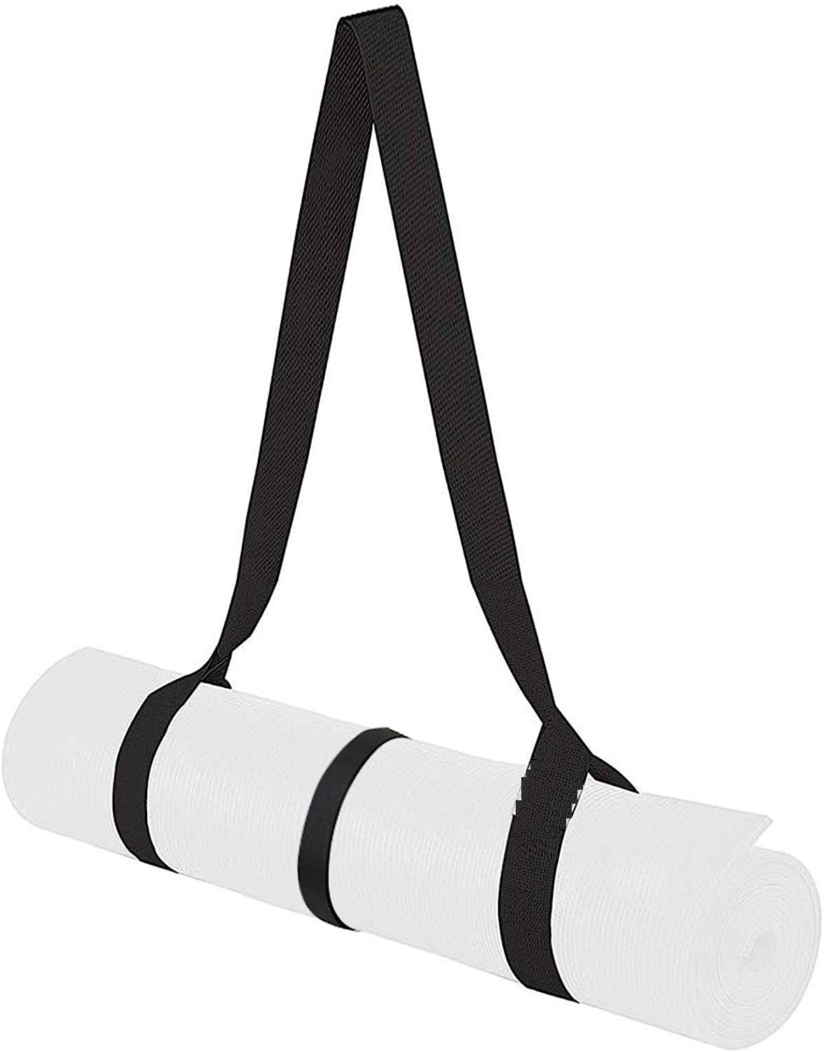Metsi Yoga Mat Carrier Strap, Adjustable Thick Straps Sling for Carrying Large Mats, Stretching Band 2 in 1 Functionality with adjustable loop and secure Buckle, 62 Inch Long, Black-image-12