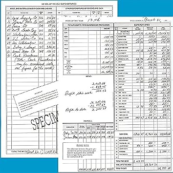 Dome 600 Bookkeeping Record, Brown Vinyl Cover, 128 Pages, 8 1/2 x 11 Pages