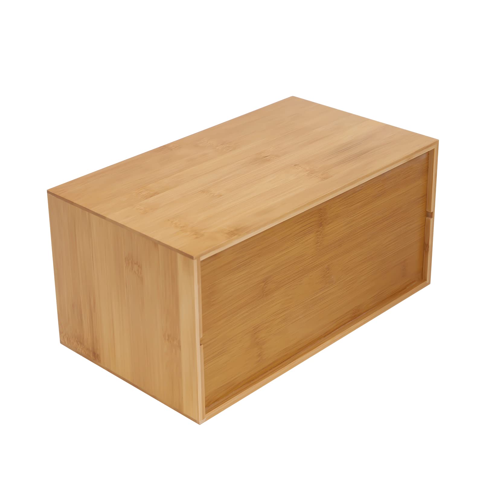 Bambusowy organizer na biurko z 3/2 szufladami, 33 x 19 x 16 cm, wielofunkcyjny organizer na przybory biurowe, kolekcje kosmetyków (2 szuflady)
