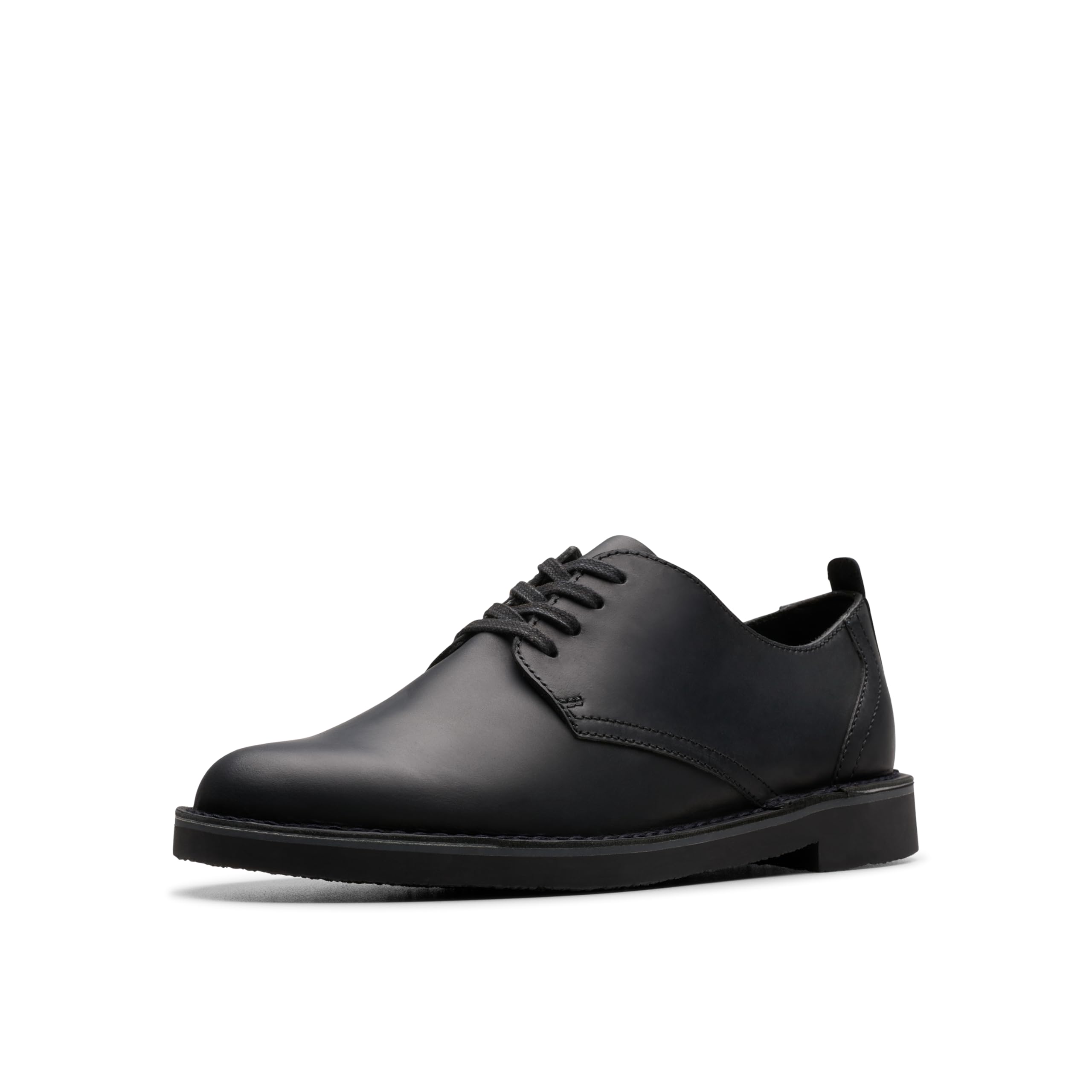 Clarks Shepton Low Mens Black Leather, 6