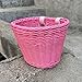 Altsuceser Hand-Woven Bike Basket for Adult and Kids Handlebar Bike, Front Handlebar Bicycle Basket Replacement, Easy Assembly and Portability for Bicycles Pink