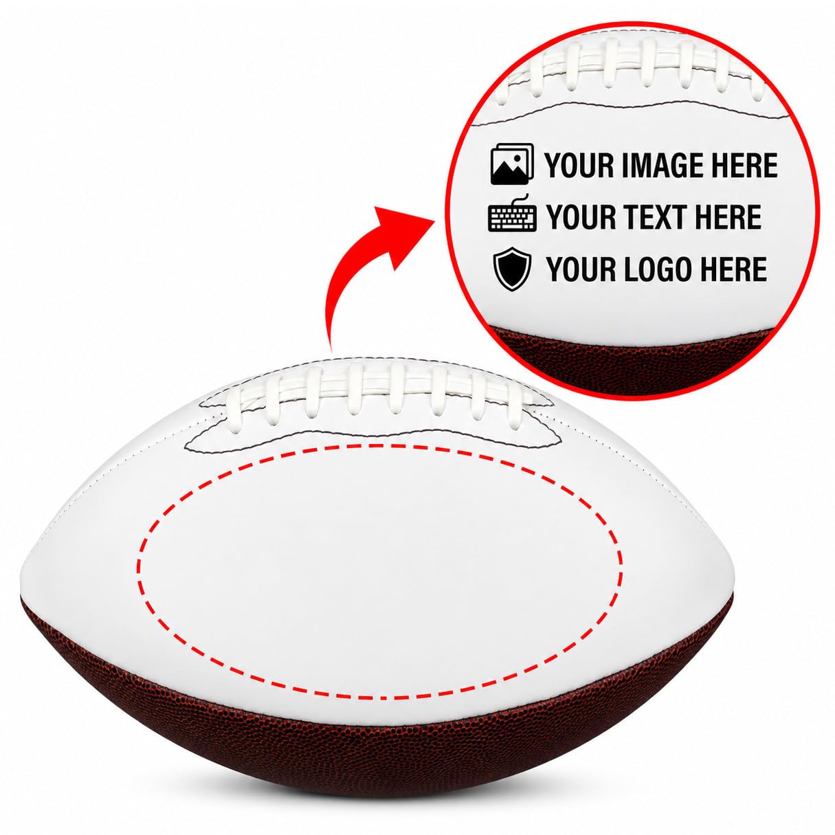Gioco di Rugby Americano, Nome Personalizzato Happy Father's Day Football, Palloni da Football Americano Personalizzati con Foto Nomi, Calcio da Campo Adulti Brown