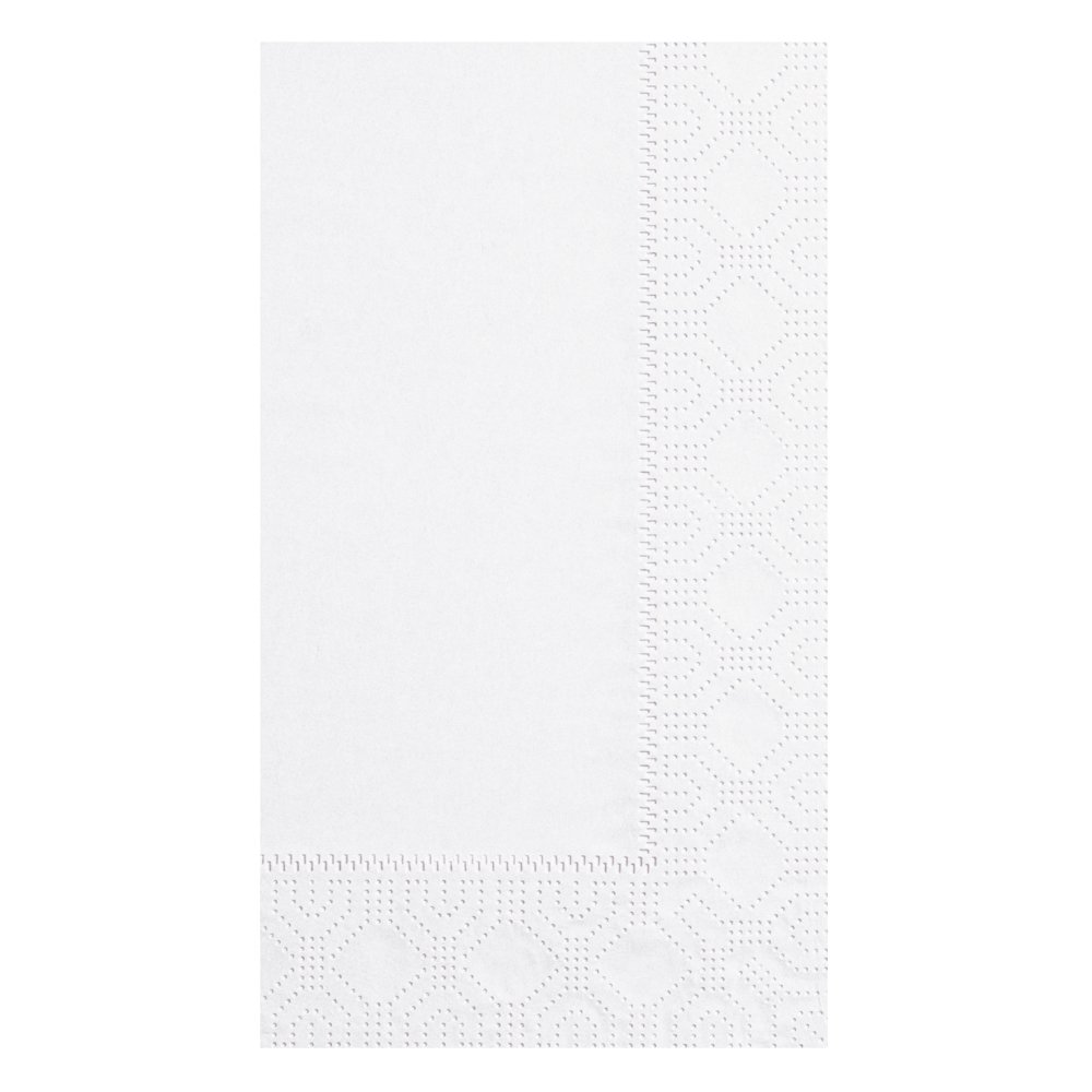 Hoffmaster 180720 Premium servilletas de papel, diseño de patrón en relieve, 2 capas, pliegue 1/8, 17 cm de largo x 15 cm de ancho, color blanco (caso de 3000)