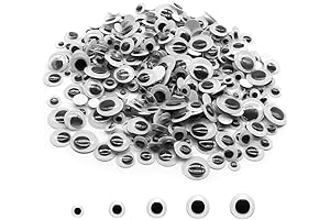 300 Pieces Self Adhesive Googly Eyes, 6-15mm Assorted Sizes for Arts and Crafts Decoration