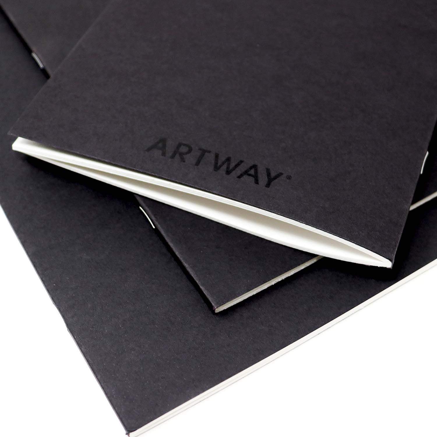 Artway Softback Sketchbook - A3 Portrait - 135gsm Cartridge Paper - 20 pages/40 Sides - Pack of Ten, White - Image 3