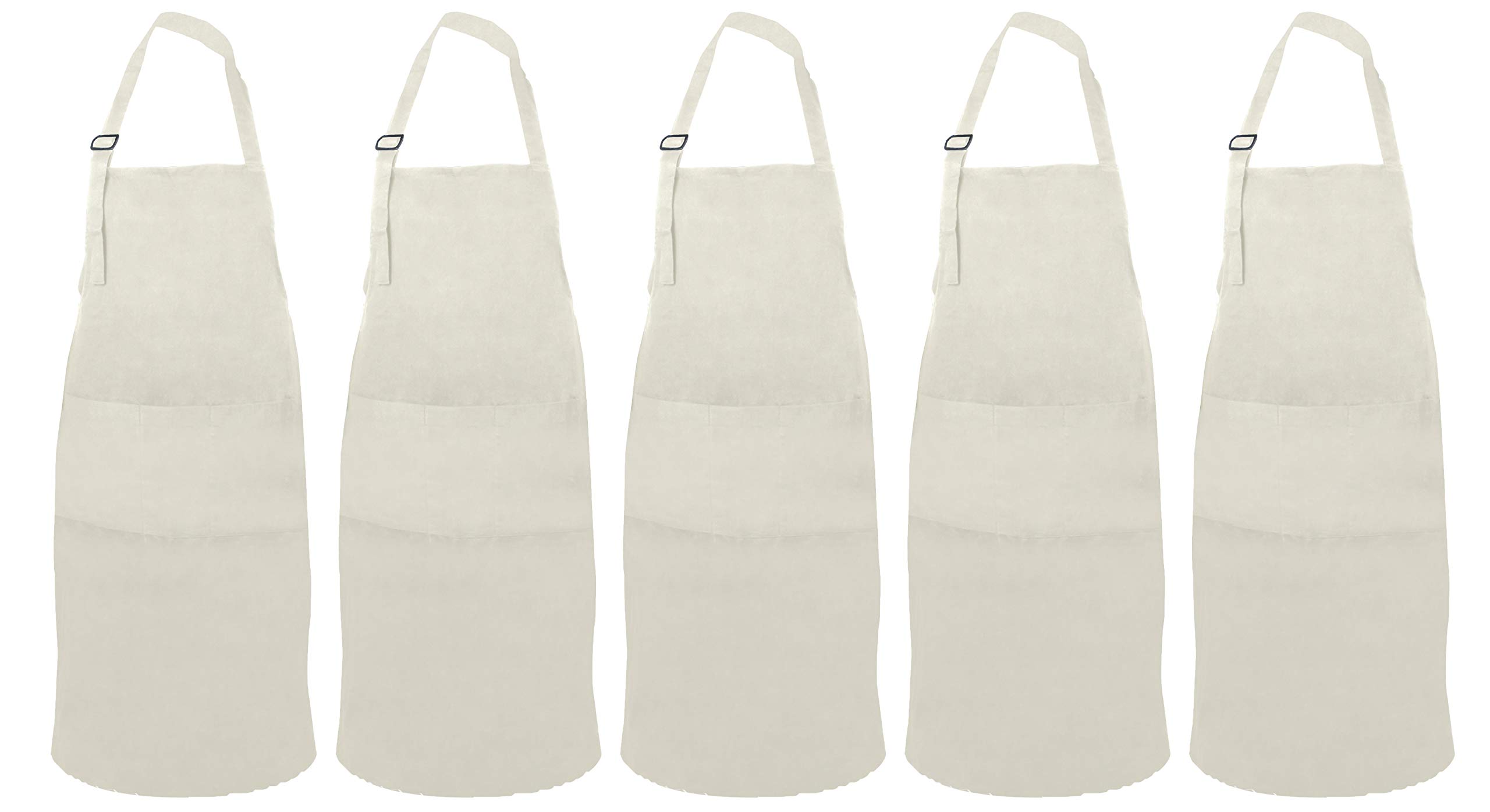 RAJRANG 100% Cotton Professional Bulk Apron with 3 Pockets Cooking Chef Aprons - Available in Various Vibrant Colors for Restaurant, Coffee House, Baking, Home Kitchen, Gardening BBQ