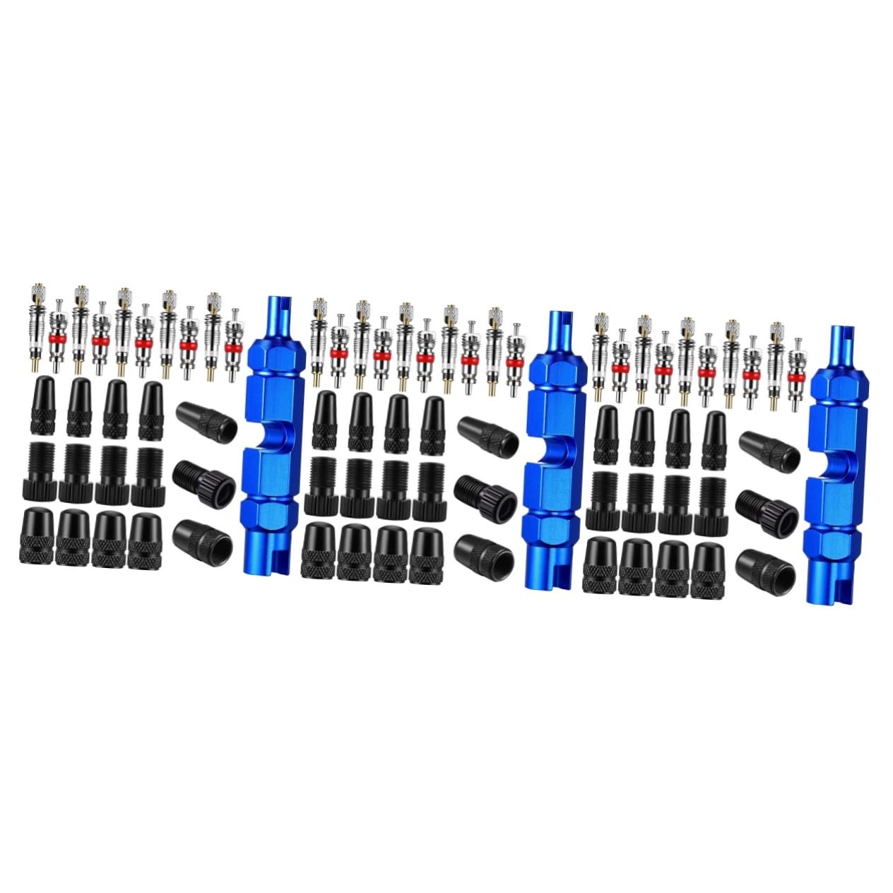 Abaodam Fahrrad Reparatur Werkzeug Luft Adapter für Fahrradventile Auto Ventilkernwerkzeug Entfernung Ändern Fahrradadapter Reifenkappe Stängel Kappen Aluminiumlegierung Schwarz