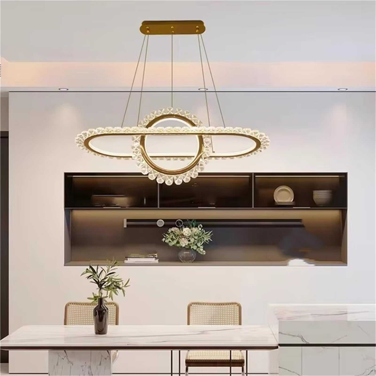 Nowoczesna dekoracja domu oświetlenie LED Lampy wiszące do salonu Żyrandole do jadalni Lampa wisząca Oświetlenie wewnętrzne, nowoczesne oświetlenie (L100cm)