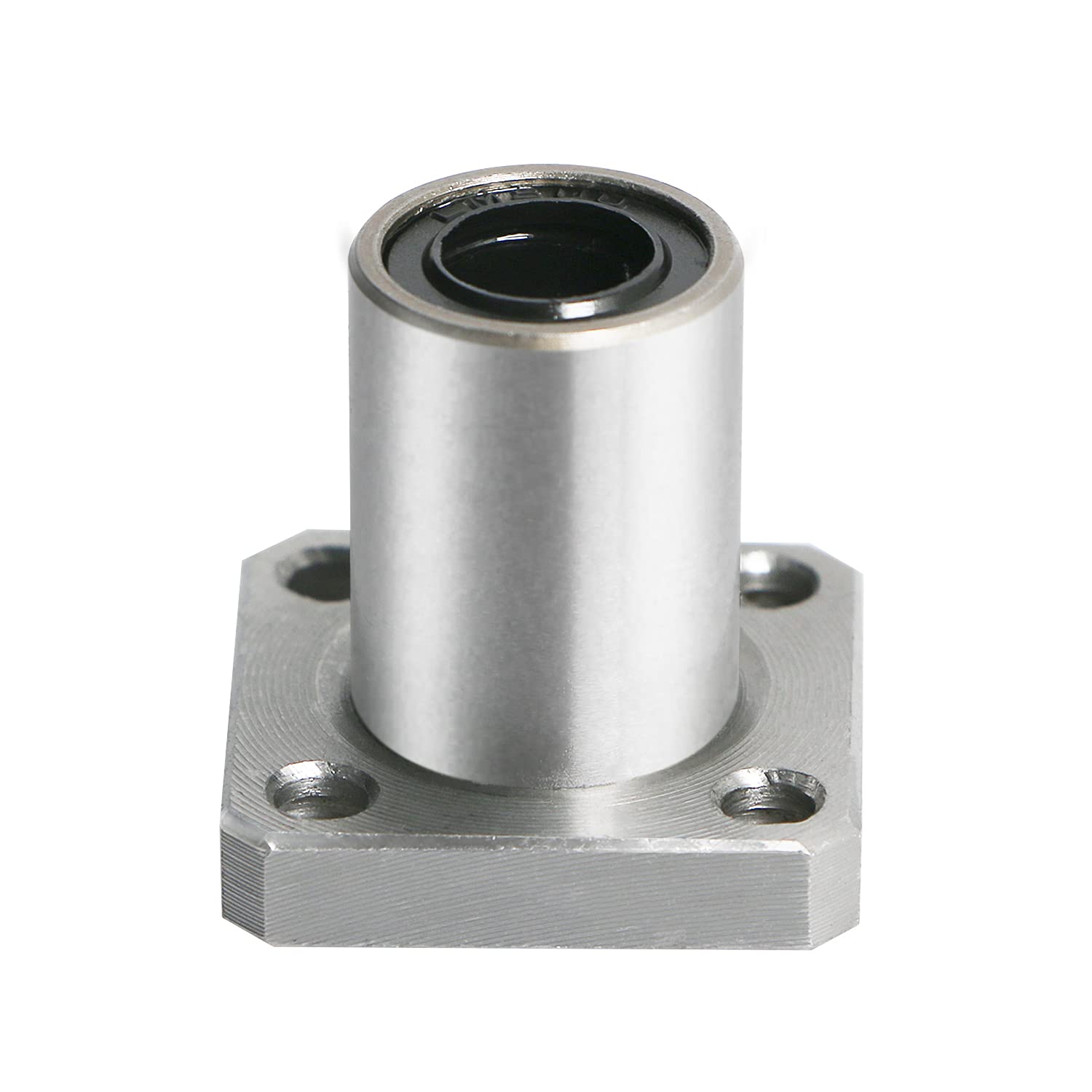 Aopin LMK8UU Linear Ball Bearing Square Flange, ID 8mm, OD 15mm Linear Motion Ball Bearings Sae52100 Carbon Steel, 4 Rows of Steel Balls, Great for CNC, 3D Printer, Linear Rail Guide