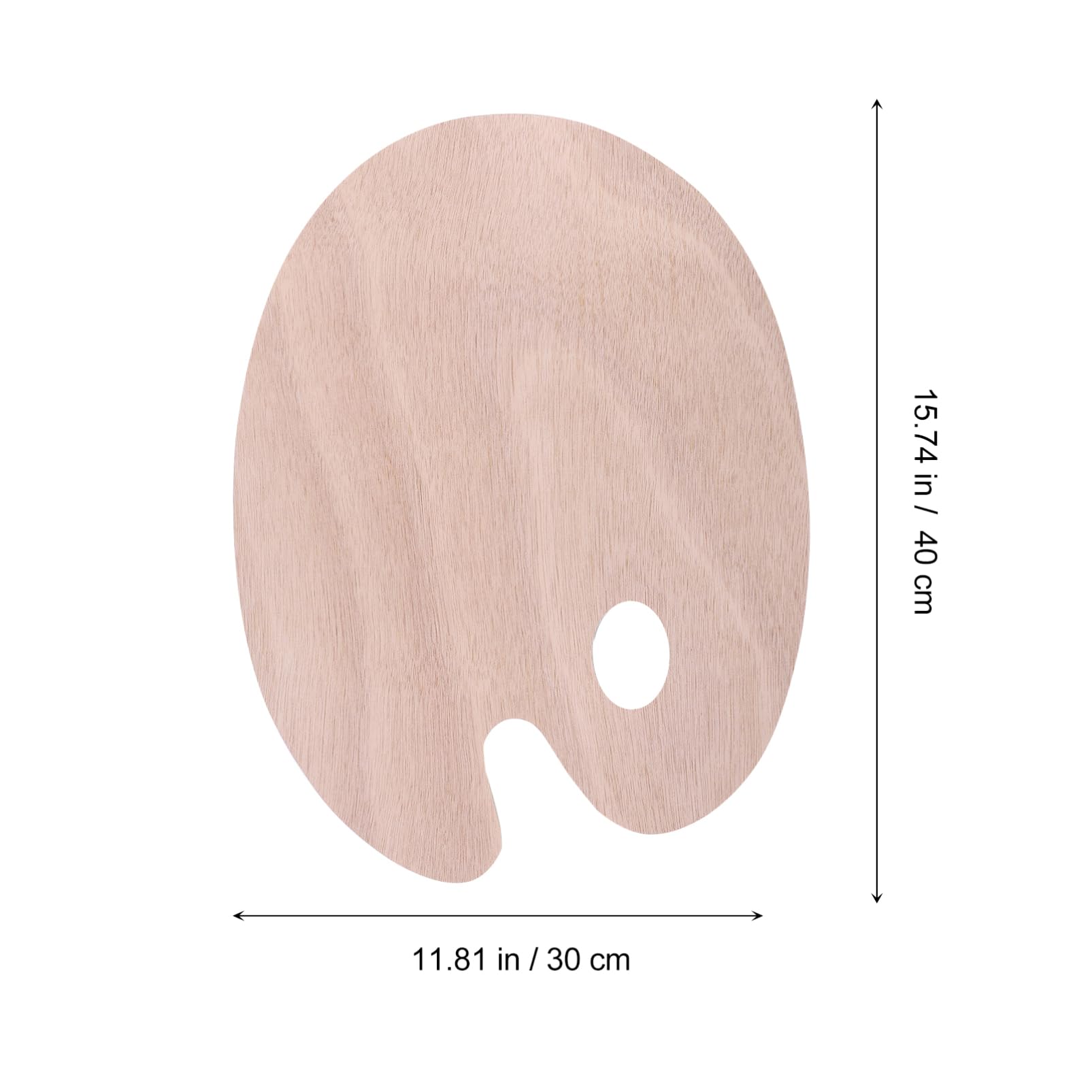 Palette de Peinture à l'huile en Bois Poignée, 2 Pcs