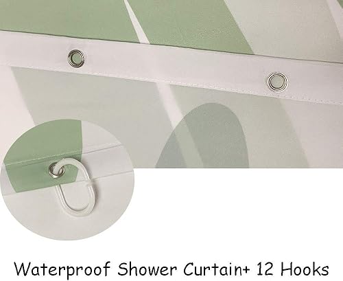 Miniatura 6 de IcosaMro Cortina de ducha de cactus para baño con ganchos, acuarela tropical decorativa de tela larga, cortina de ducha para decoración de baño, 71