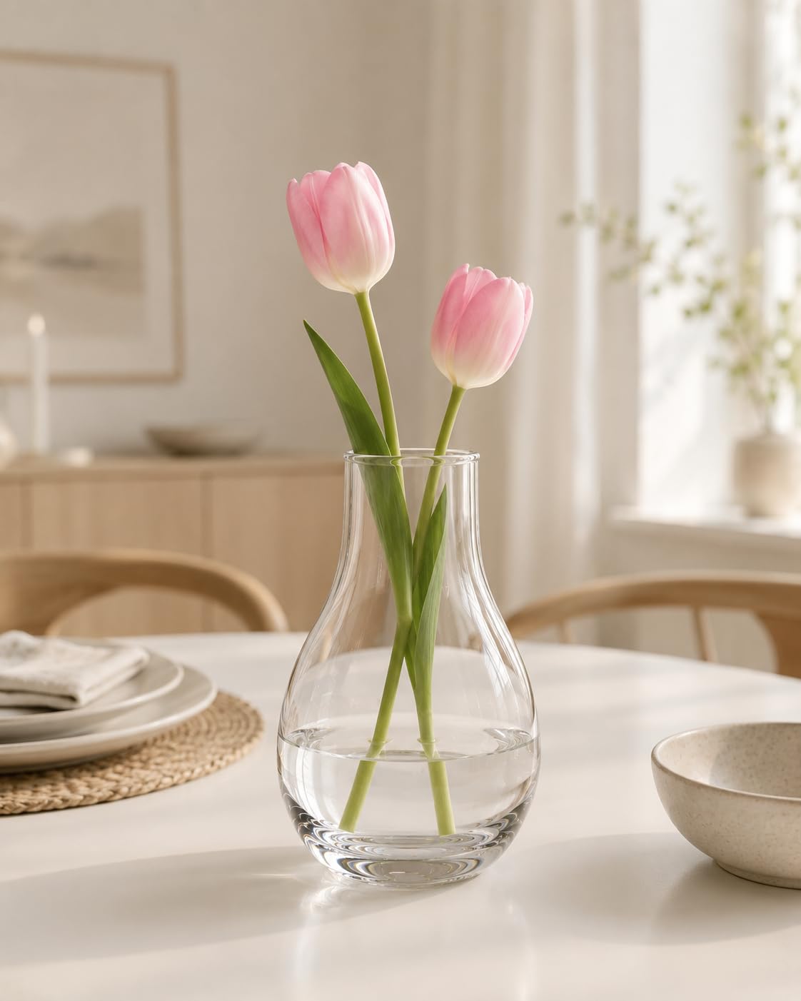 AYUTAS Premium Clear Glass Bud Vase | 5.5" Glass Planter for Single Stem Floral Arrangements | Elegant Decorative Vase for Home Decor, Dining Table, Coffee Table, Bookshelf & Office | Pack of 1 Piece-image-22