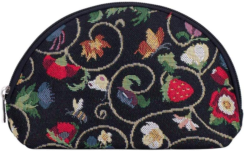 Necessaire Signare Jacobean Dream em tapeçaria com zíper e bolso interno