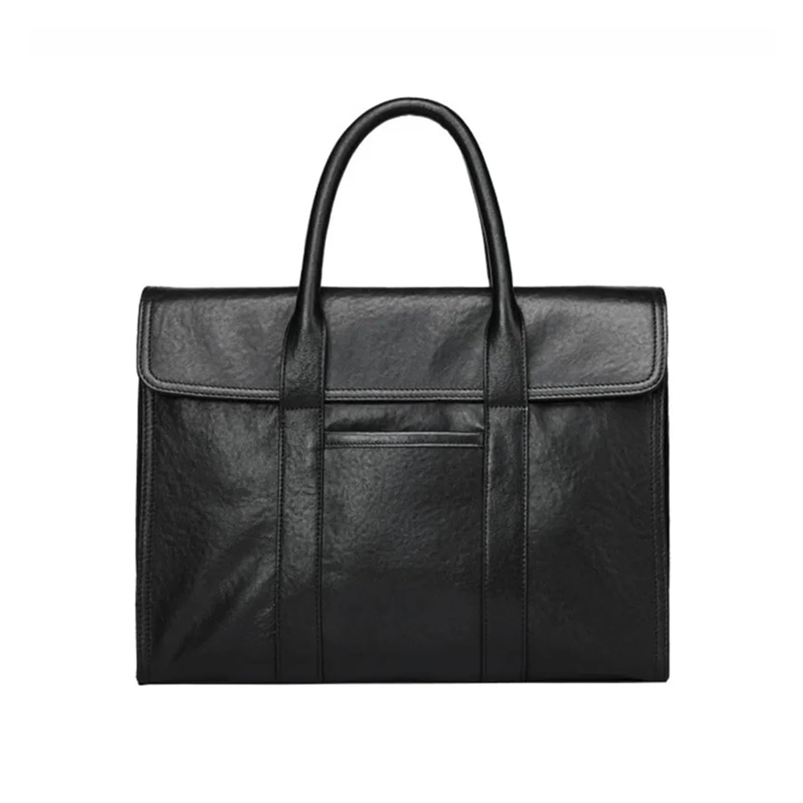 Porte-documents en cuir de vache de grande capacité pour ordinateur portable