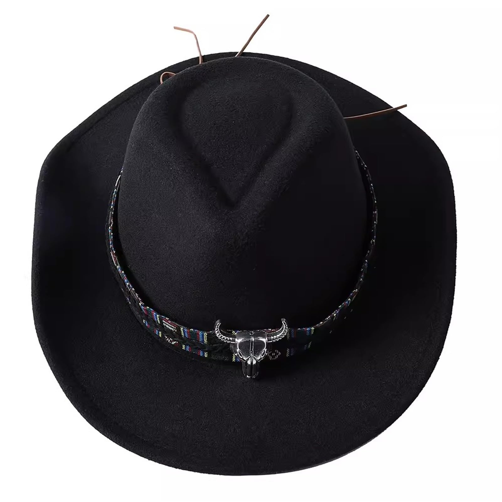 Cappello da Cowboy Cappello da Cowboy Bombetta Tibetano Tweed Esterno Occidentale per Uomo e Donna