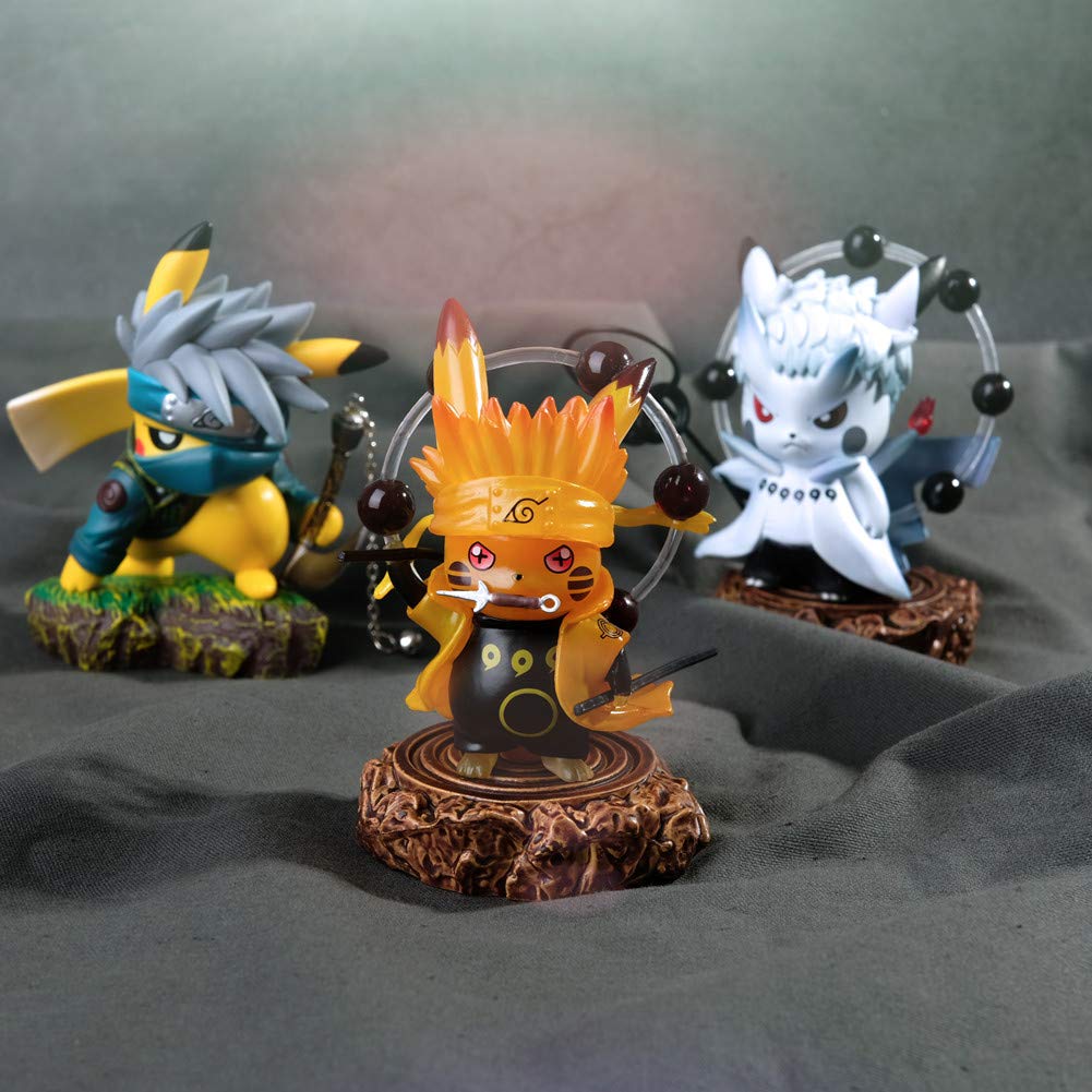 NARUTO Actions Figures Pikachu Cosplay Uzumaki Naruto Figure Statues Figurine Collection