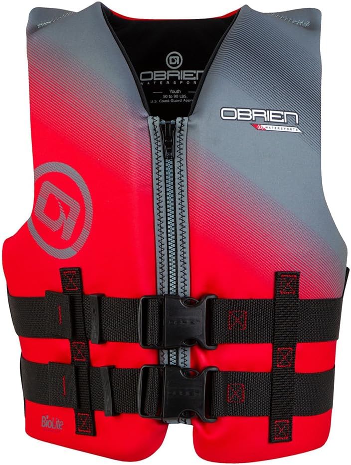 O'Brien Youth V-Back LTD CGA Life Jacekt (55-85lbs) Red
