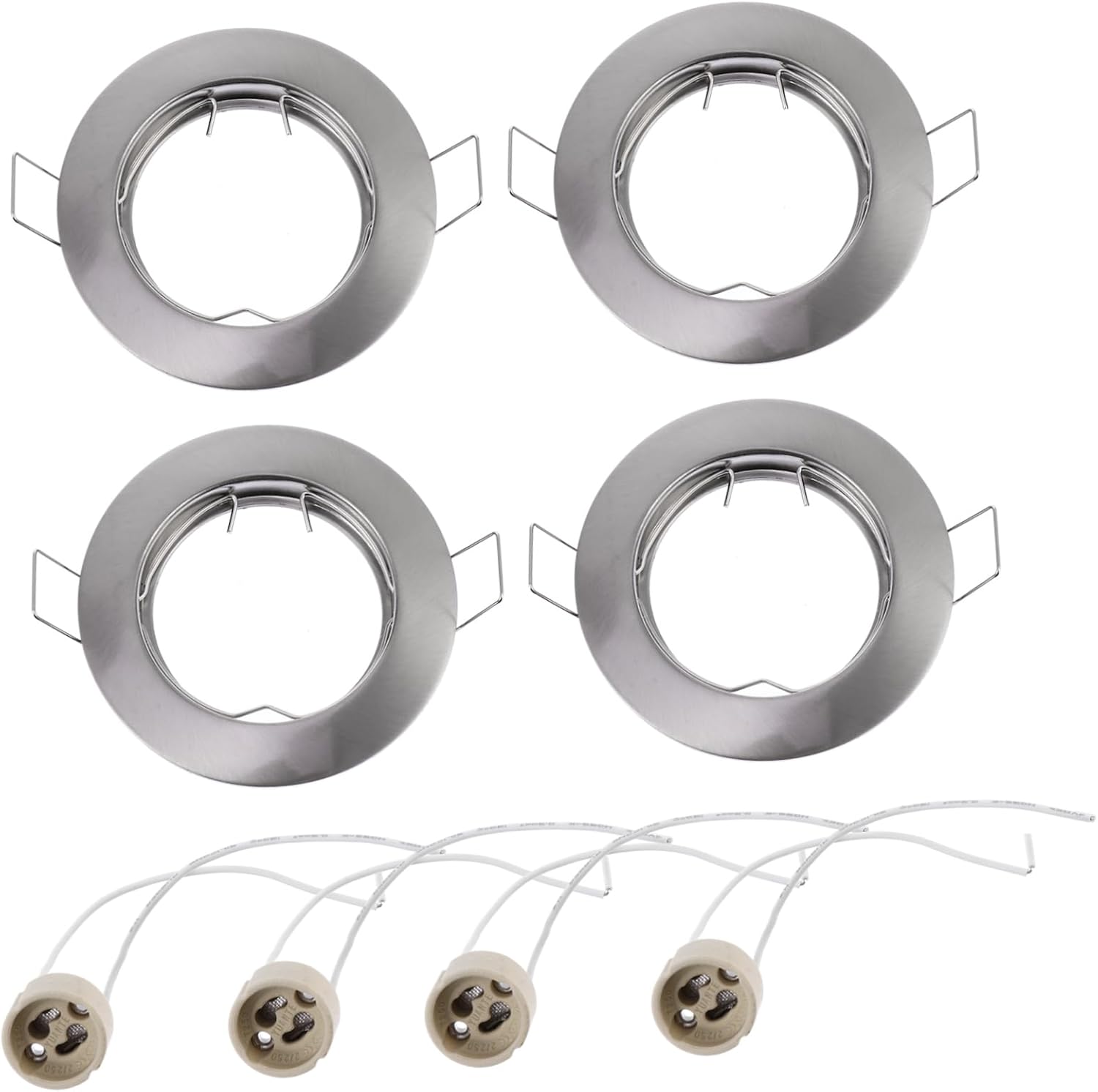 Veemoon 8pcs Light Stand Recessed Light Fixtures Spotlight Trim Ring