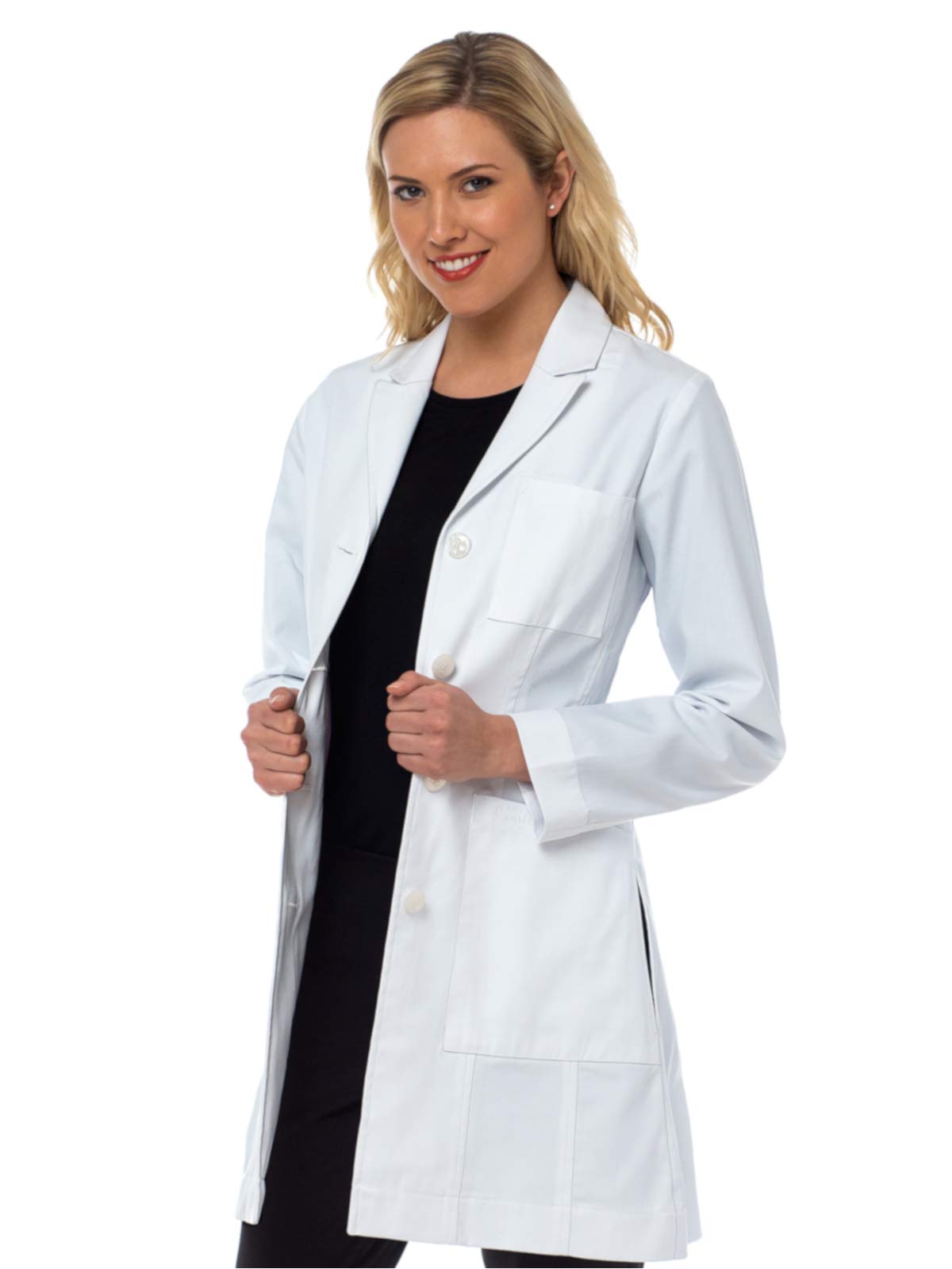 Med Couture Boutique - Abrigo de laboratorio largo a medida para mujer