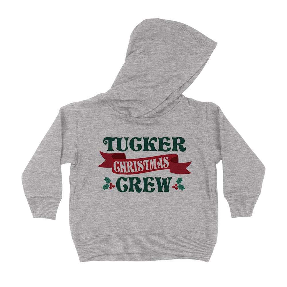 Tucker Christmas Crew Kids Hoodie Sweatshirt Toddler 2T Heather Grey