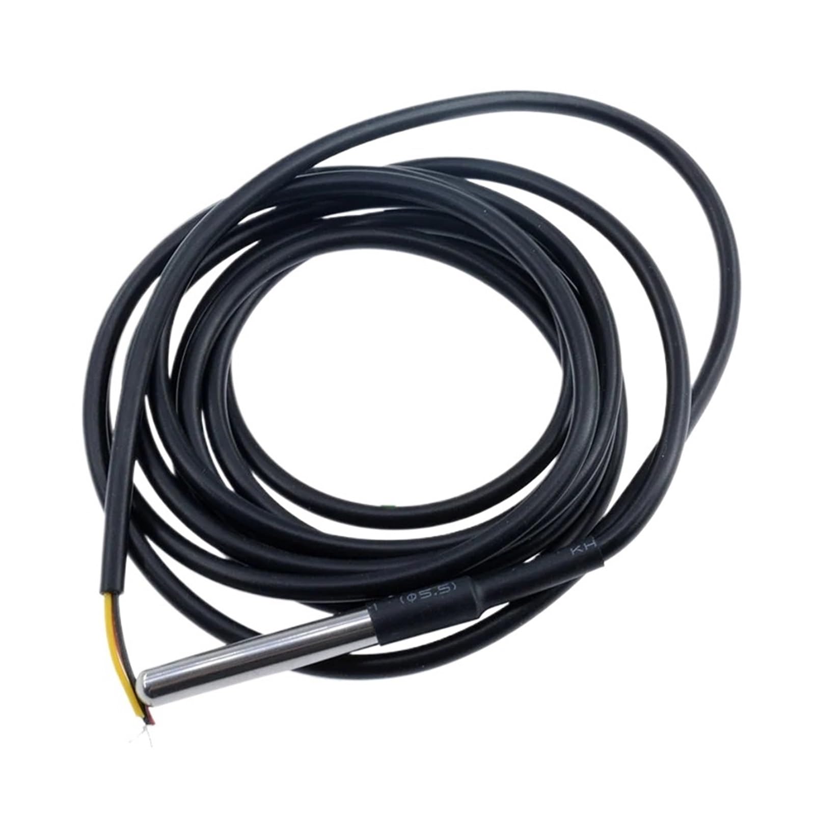 Paquete de 5 sondas de temperatura impermeables DS18B20 de acero inoxidable 1M/2M/2.5M/3M sensor digital