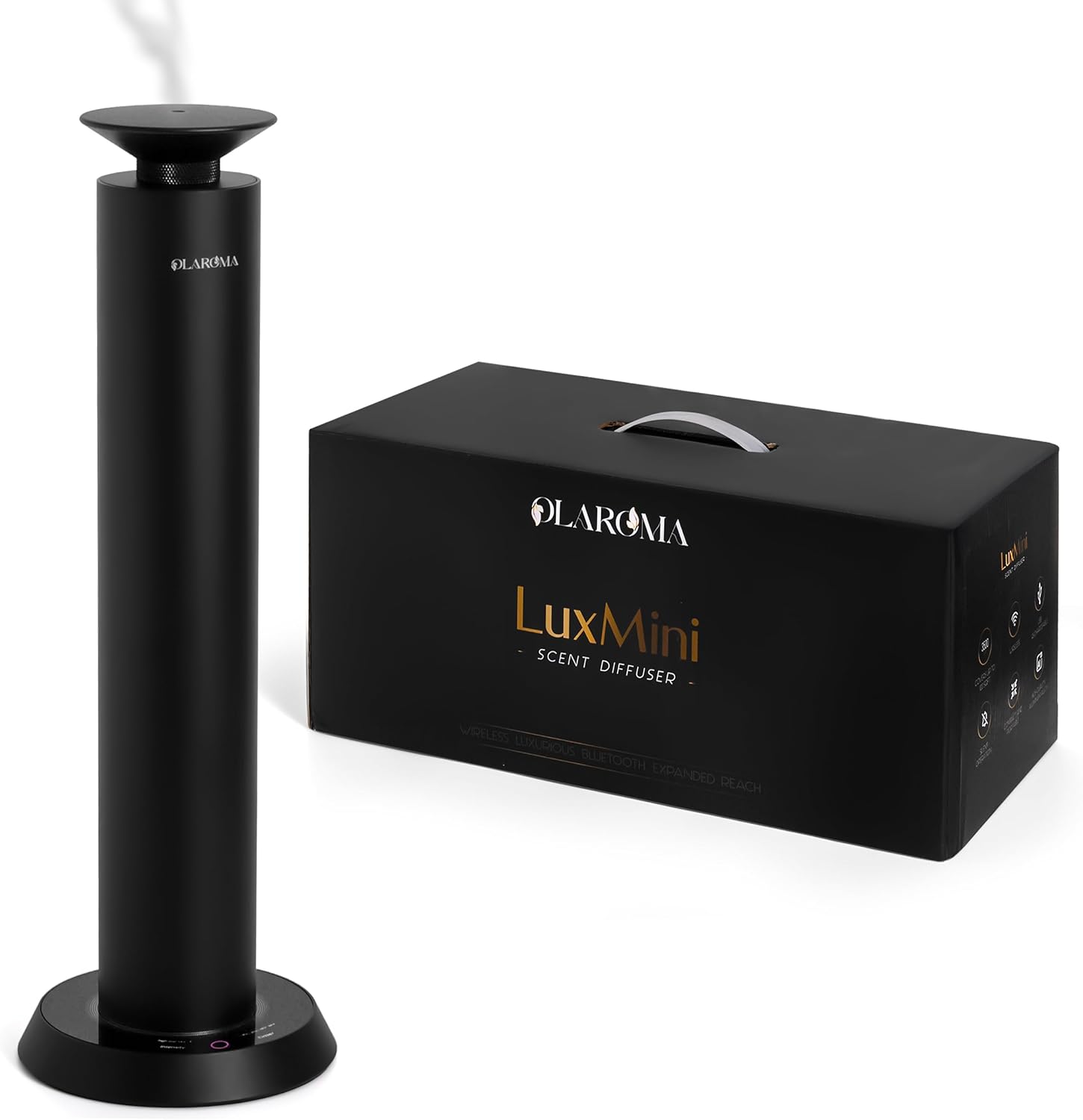LuxMini Wireless Luxury Scent Diffuser – Waterless Essential Oil Diffuser – 100ml Pro Aromatherapy Diffuser – Cold Air Fragrance Diffuser for Home, Office, Hotel, and Spa – Bluetooth Diffuser (Black)